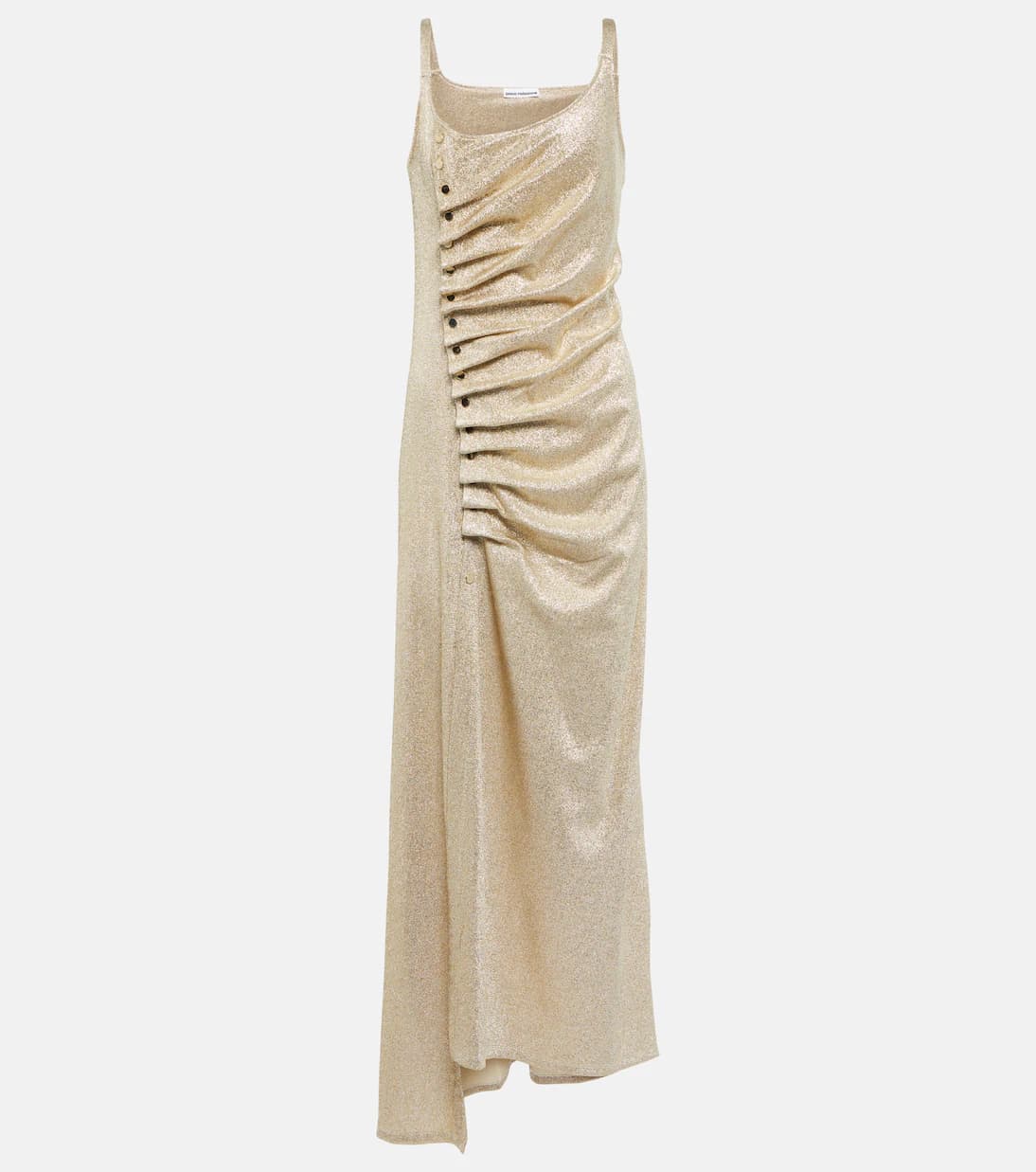Metallic Wrap Dress