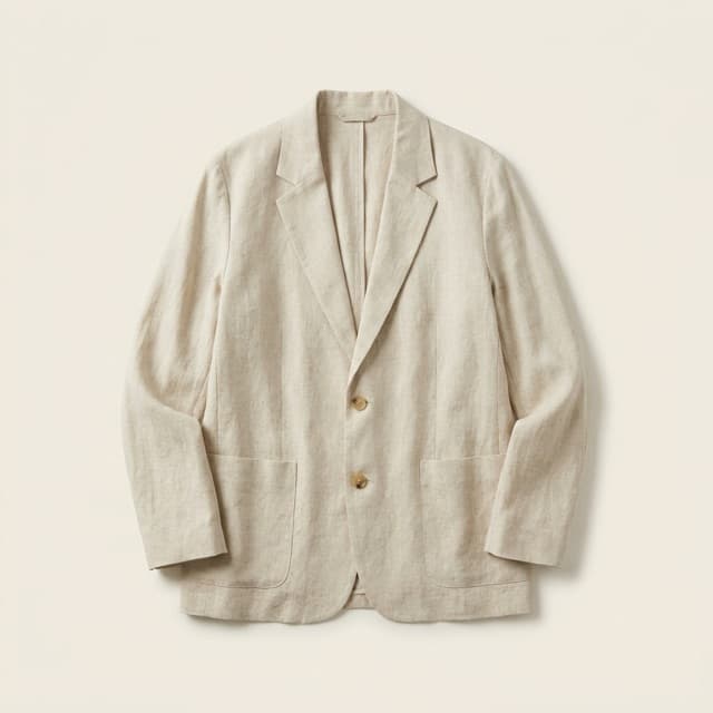 Cream linen blazer