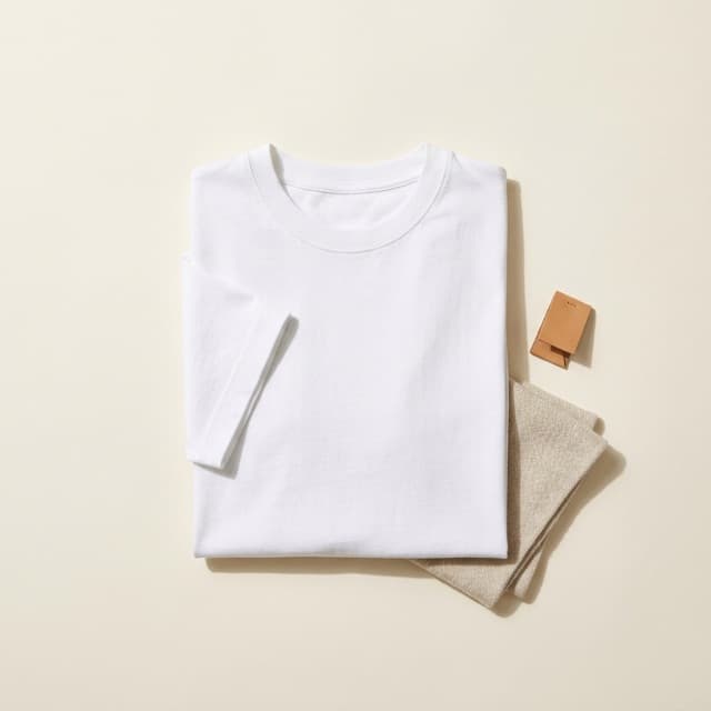 White cotton tee